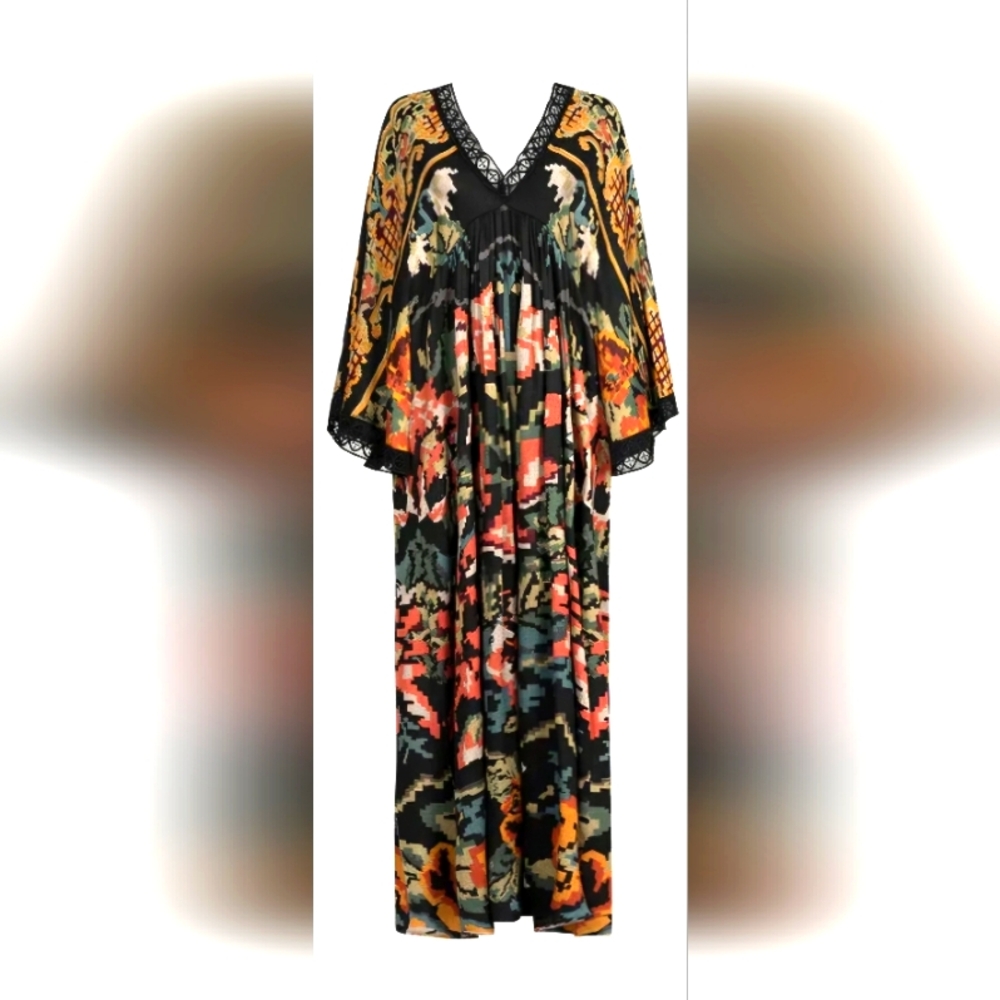 Mes Demoiselles Malti Dress Flowers - Elegant Multicolor Maxi Dress Size 36 - Picture 2 of 16